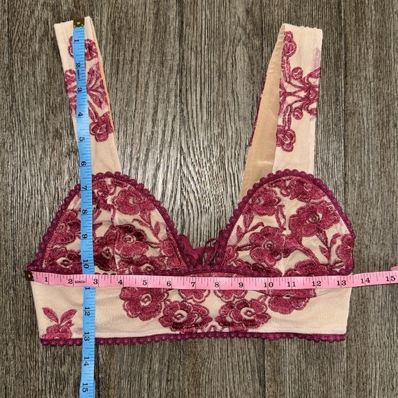 For Love & Lemons Temecula Crop Top Wine - Picture 8 of 12